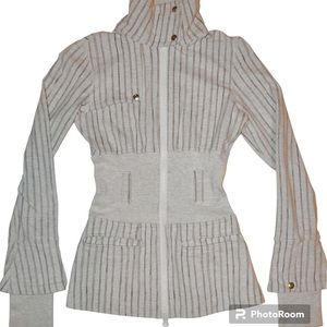 Lululemon - RARE “Full Metal” Jacket with Pinstripe pattern in size 6